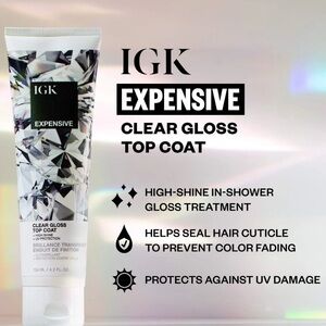 GK Expensive Clear Gloss Top Coat - Black and White